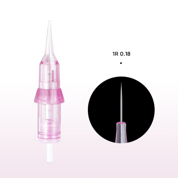 1R 0.18 Agujas de cartucho universal marca thunderlord rosadas