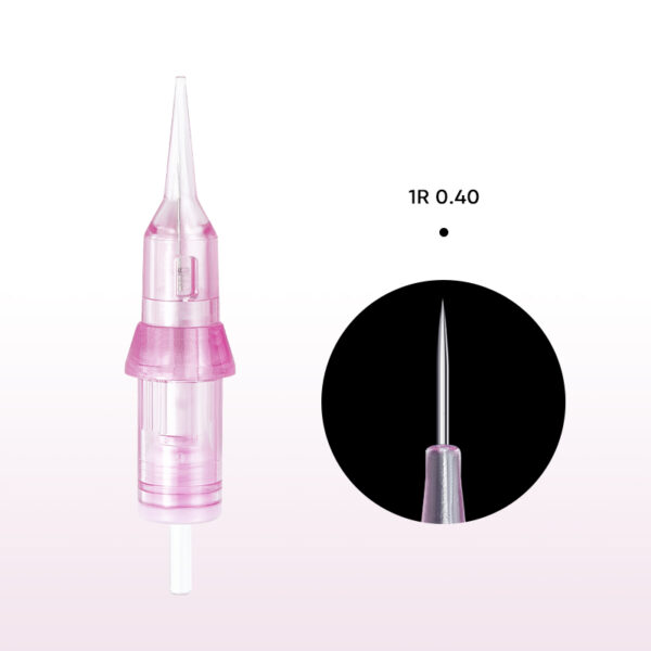 1R 0.40 Agujas de cartucho universal marca thunderlord rosadas