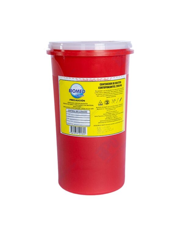 Contenedor cortopunzantes 1 L