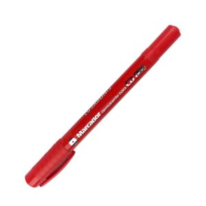 Marcador doble punta rojo