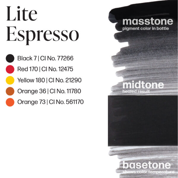 Perma-Blend-Lite Espresso-Color-Drawdown-LXLES.5 Lite Espresso